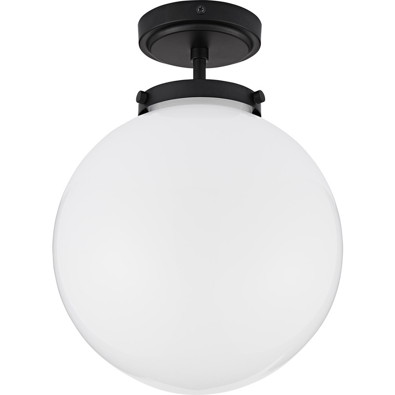 Spa Porto Semi-Flush Light Matt Black