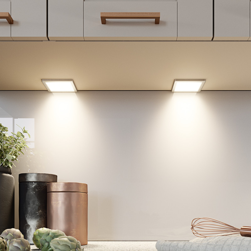 Sensio Plaza Square Slim 24V LED Cabinet Light 3.6W 320lm + Driver