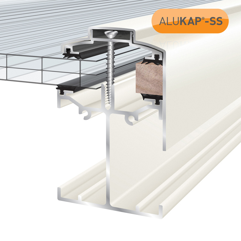 Alukap-SS Low Profile Gable Bar White 2.4m