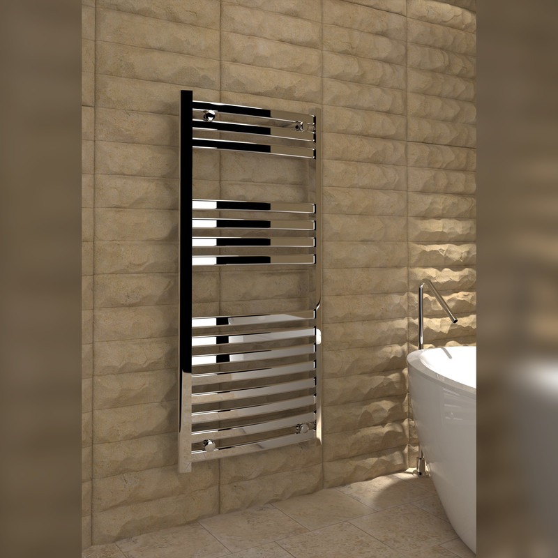 Kudox Verna Chrome Designer Towel Radiator 1100 x 500mm 1419Btu