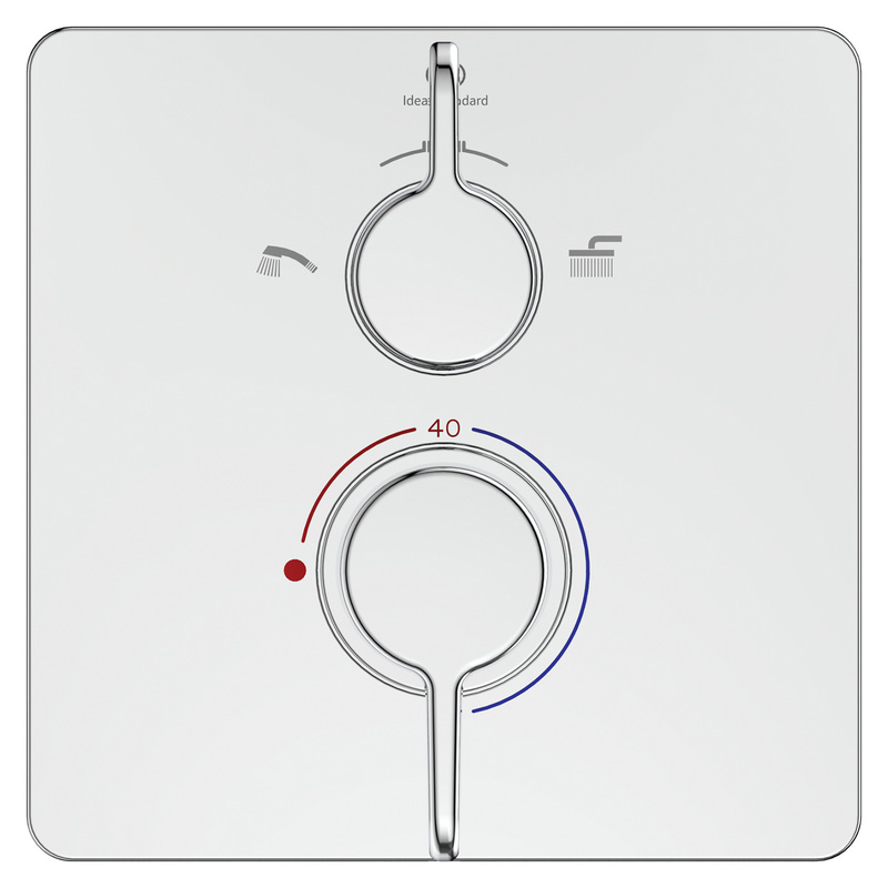 Ideal Standard Freedom Thermostatic Concealed Dual Outlet Shower Valve Square