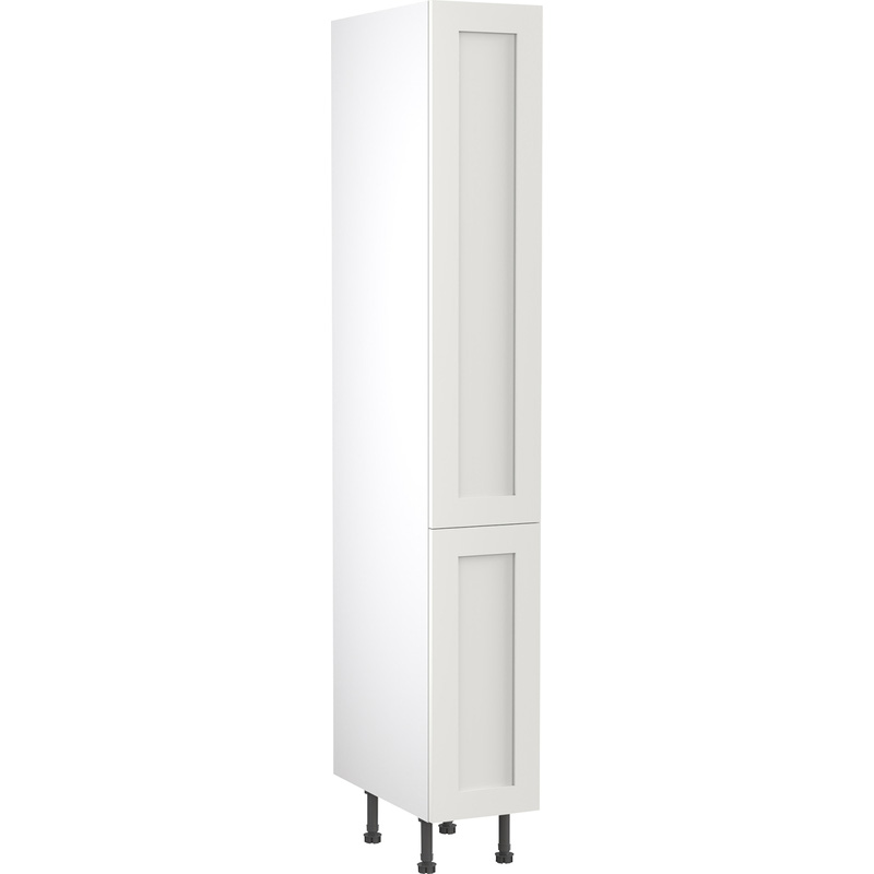 Kitchen Kit Flatpack Shaker Kitchen Cabinet Pull Out Tall Larder Unit Ultra Matt White 300mm