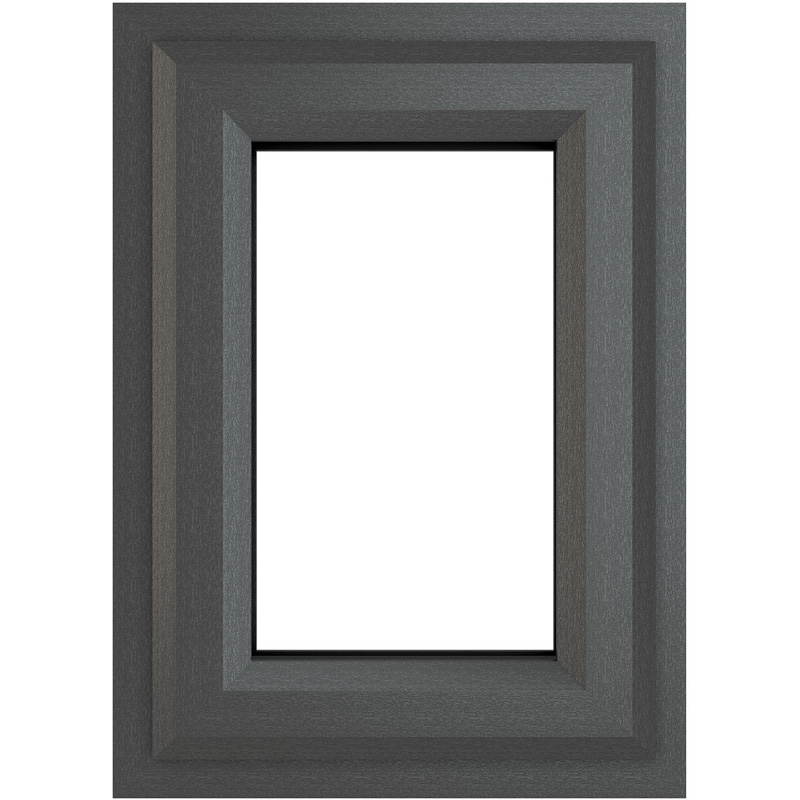Crystal Casement uPVC Window Top Opening 440mm x 610mm Clear Double Glazing Grey/White
