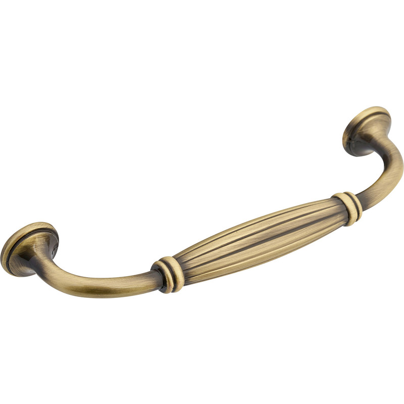 Hadley Bow Handle Antique Brass 128mm