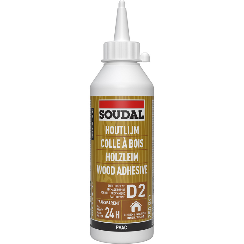 Wood Adhesive D2 NL-FR-DE-EN 250g
