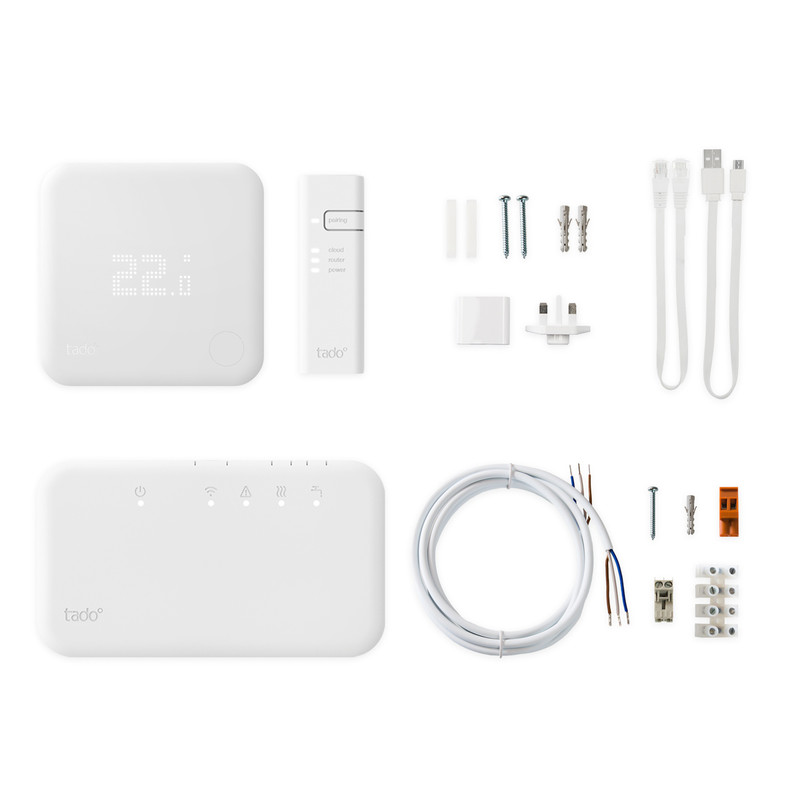 tado° Starter Kit - Wired Smart Thermostat V3+ (Opentherm Compatible) Wired