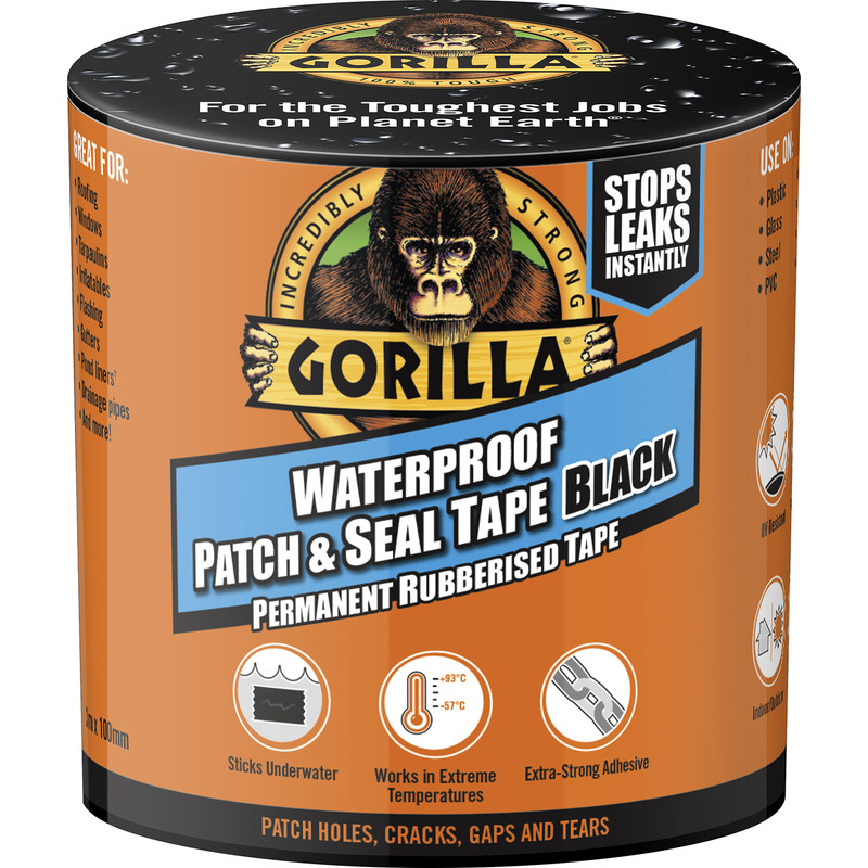 Gorilla Waterproof Patch & Seal Tape 3m Black