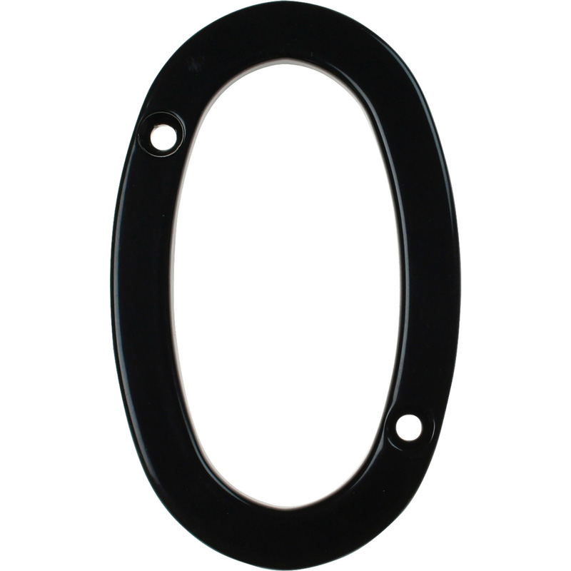 Fab & Fix Hardex Door Numeral Matt Black 0