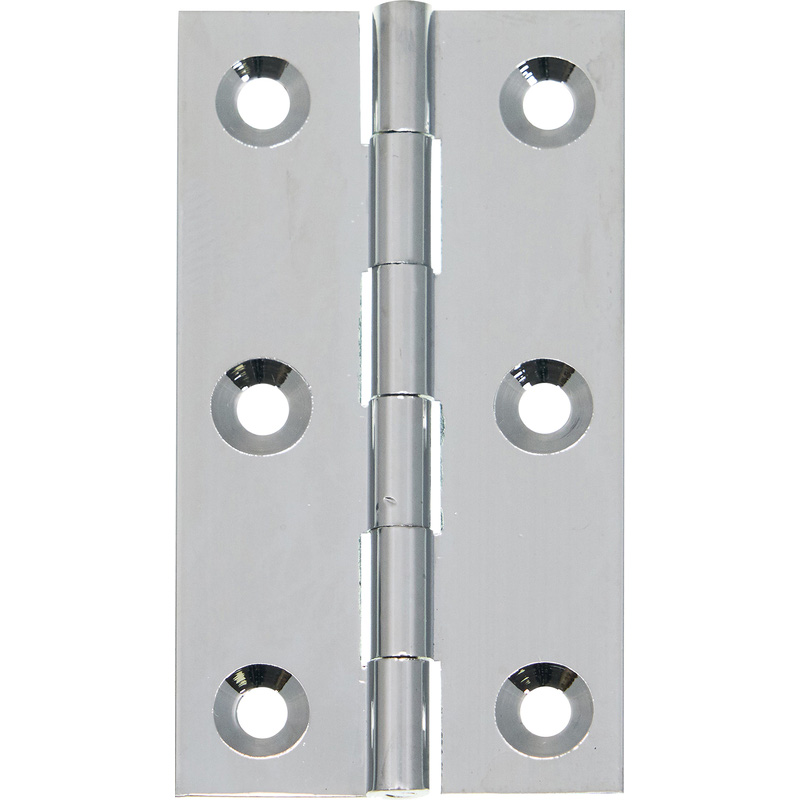 Solid Drawn Hinge Polished Chrome 50mm