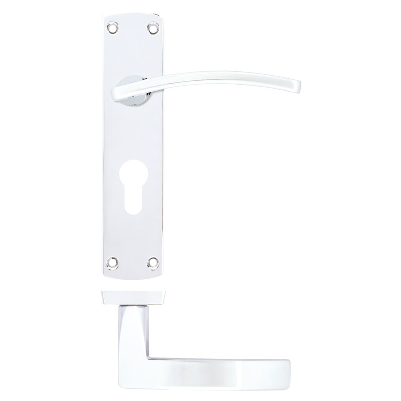 Stanza Toledo Door Handles Polished Euro Lock
