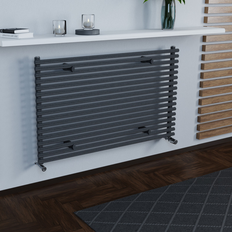 Ximax Kingston Horizontal Designer Radiator 610 x 1000mm 2348Btu Anthracite Structure