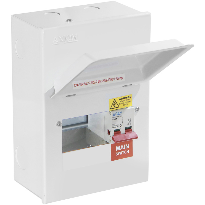 Axiom Metal Consumer Unit 6 Way