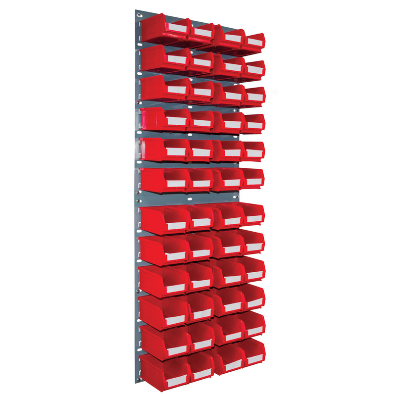 Barton Steel Louvre Panel with Red Bins 641 x 457mm with TC2 Red Bins