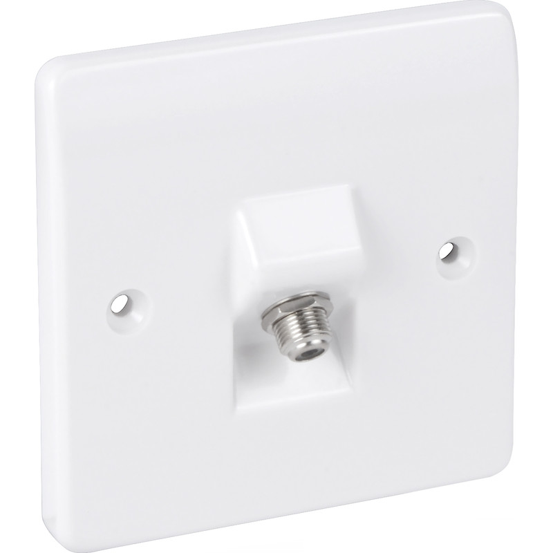 MK TV/Satellite Socket 1 Gang Satellite F