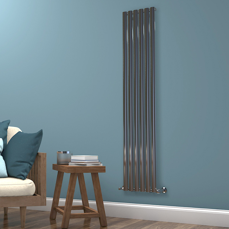 Towelrads Dorney Vertical Single Panel Designer Radiator Chrome 1800 x 352mm
