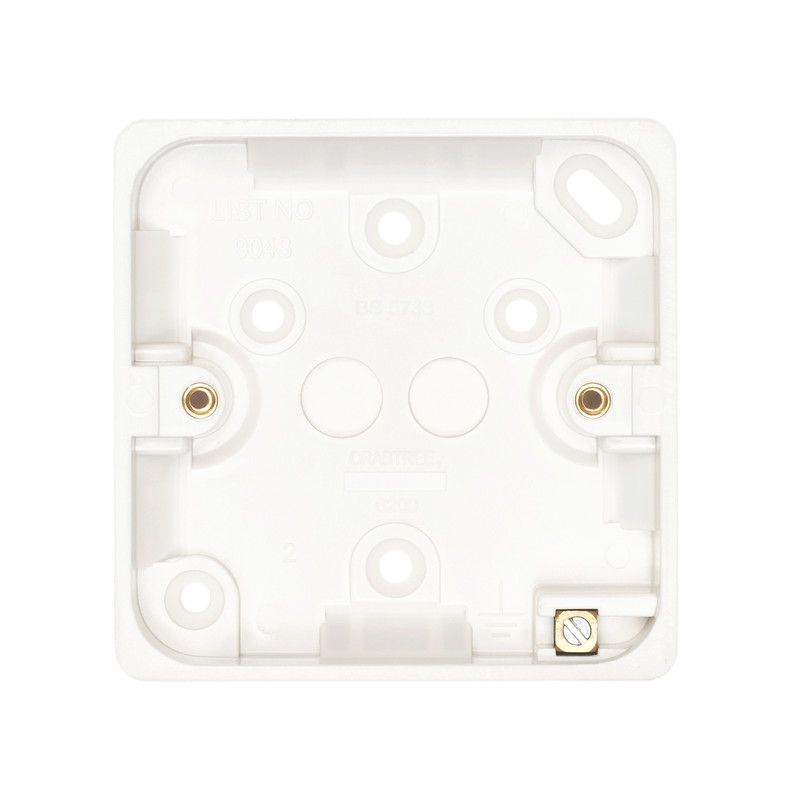 Crabtree Moulded Pattress Box 1 Gang 20mm