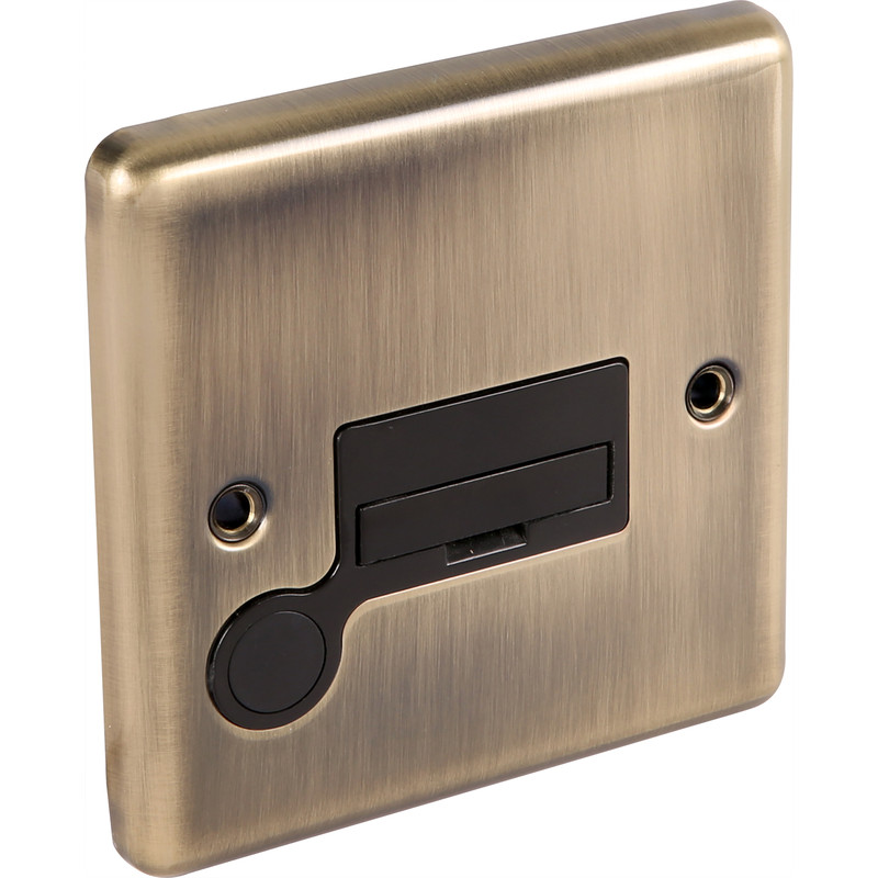 Antique Brass Fuse Spur 13A Unswitched