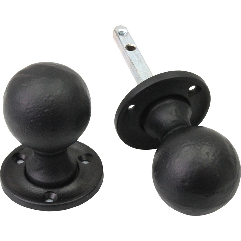 Old Hill Ironworks Mortice Rim Knob Set (Unsprung) 45mm Ball