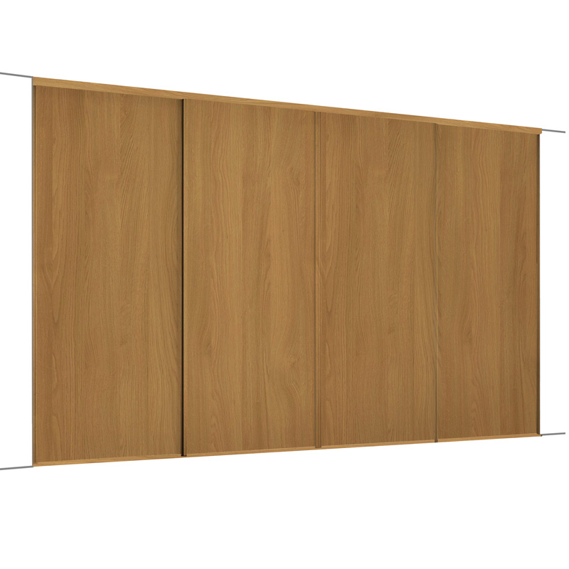 Spacepro Classic 4 Door Sliding Wardrobe Kit Oak 3586 x 2260mm
