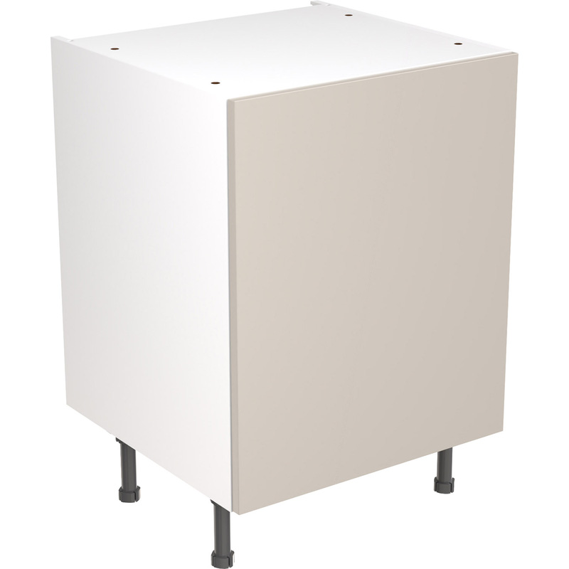 Kitchen Kit Ready Made Slab Kitchen Cabinet Base Unit Super Gloss Light Grey 600mm