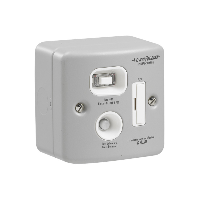 RCD Spur Metalclad 1 Gang 13A 30mA