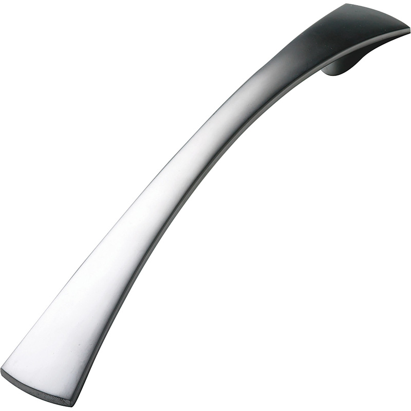 Kitchen Kit Handle Satin Chrome Tapered Bow