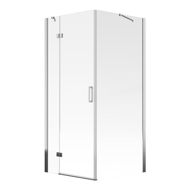 Aqualux Frameless 6mm Hinged Door & Side Panel Shower Enclosure 760x760mm