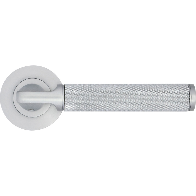 Stanza Bilbao Lever on Rose Door Handles Satin Chrome