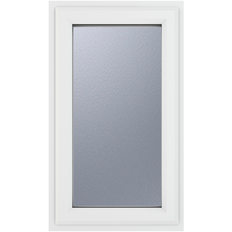 Crystal Casement uPVC Window Left Hand Opening 610mm x 965mm Obscure Triple Glazed White