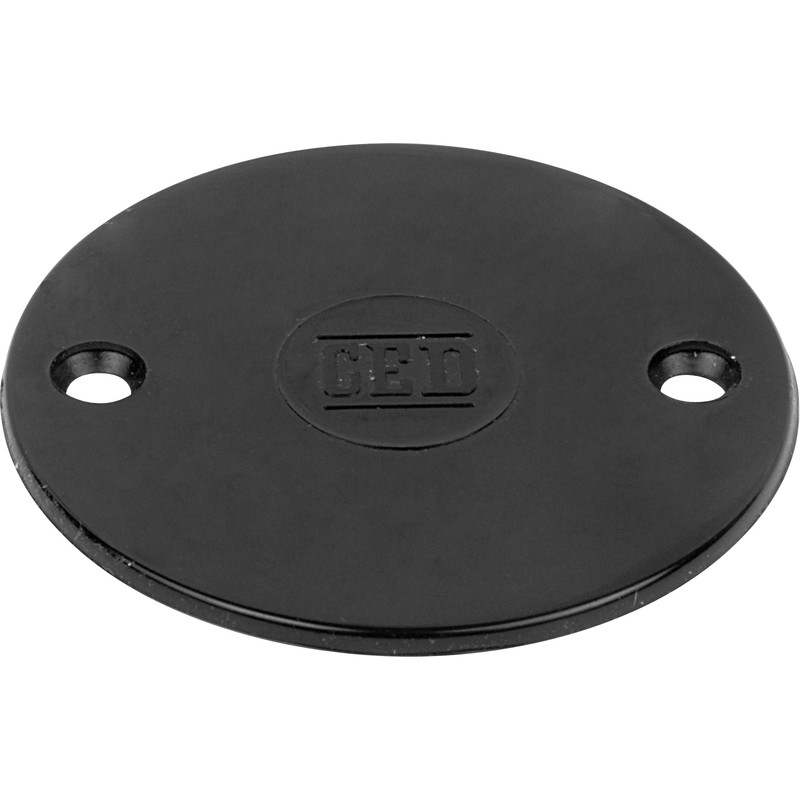 PVC Conduit Box Lid Round Black