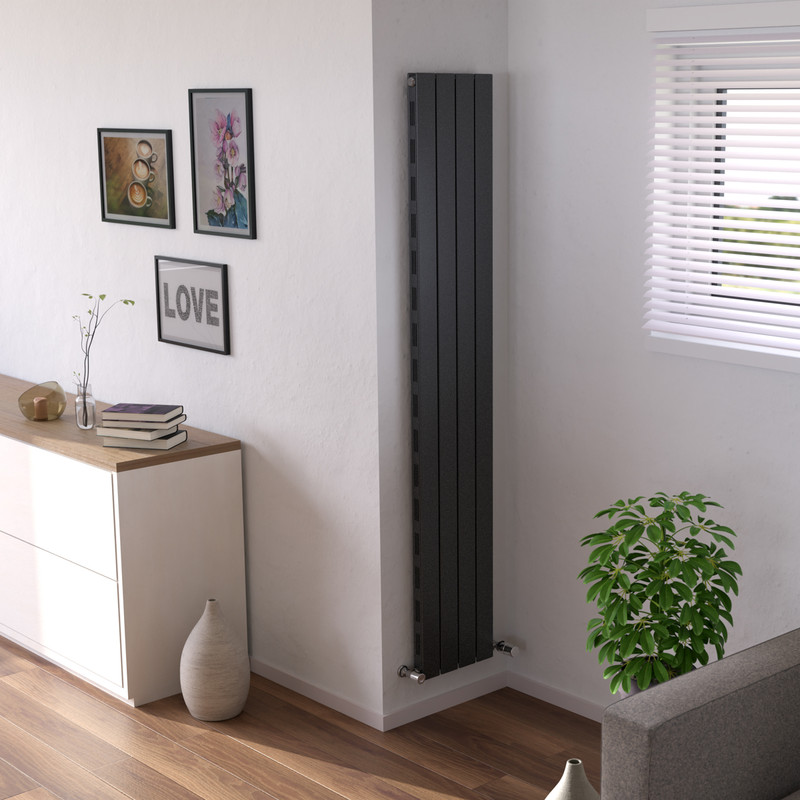Ximax Oxford Slim Duo Vertical Designer Radiator 1800 x 295mm 2761Btu Anthracite