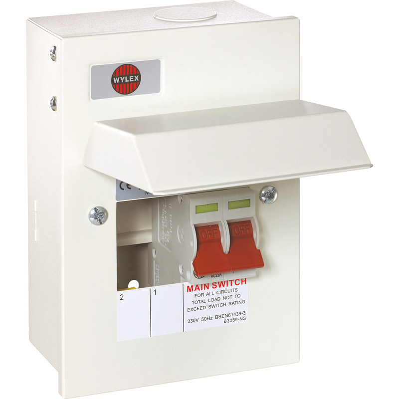 Wylex Metal 100A DP Consumer Unit 2 Way