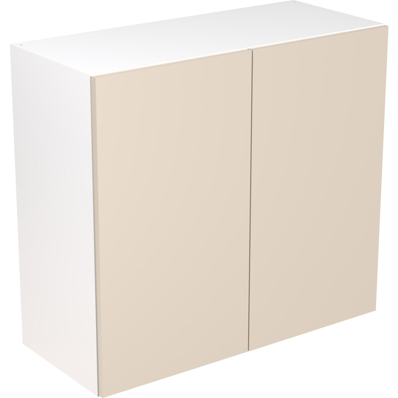 Kitchen Kit Ready Made Slab Kitchen Cabinet Wall Unit Super Gloss Cashmere 800mm