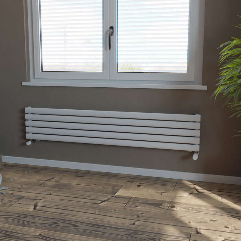 Ximax Bristol Single Horizontal Designer Radiator 294 x 1500mm 1689Btu White