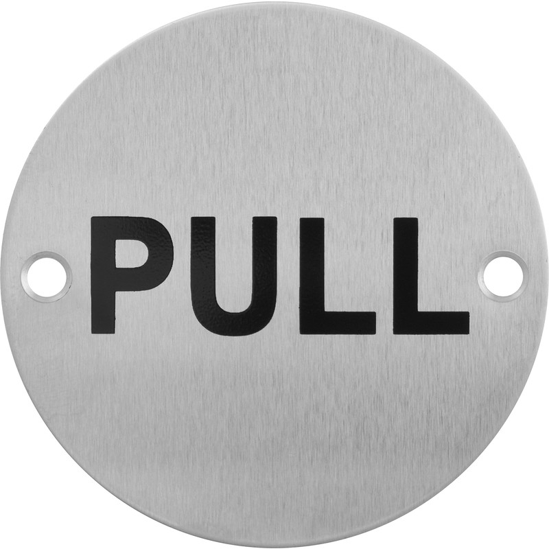 Satin Stainless Steel Door Sign Pull Door 76mm