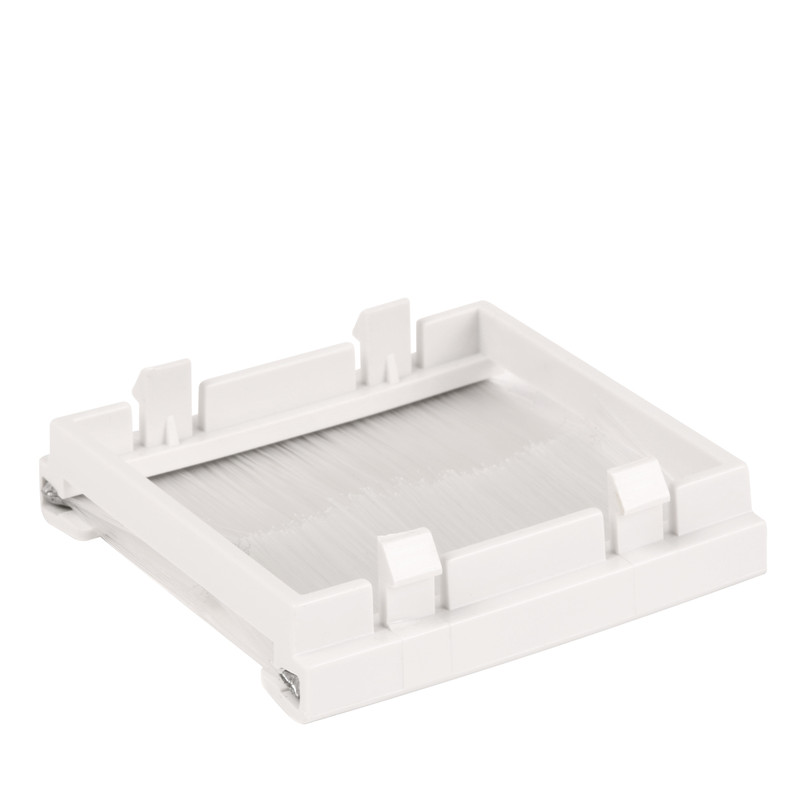 Euro Module Brush Module White 2 Mod Single Plate