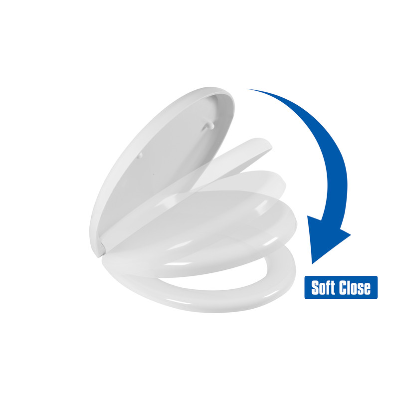 Ebb + Flo Thermoset Soft Close Wrap Over Toilet Seat
