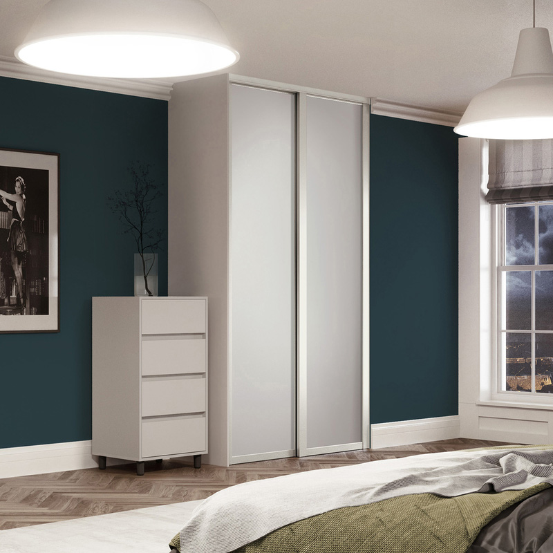 Spacepro Shaker 2 Door Sliding Wardrobe Kit White 1753 x 2260mm
