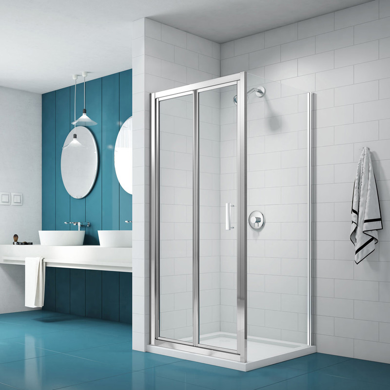 Merlyn NIX Bi-Fold Shower Enclosure Door and Side Panel 800 x 800mm