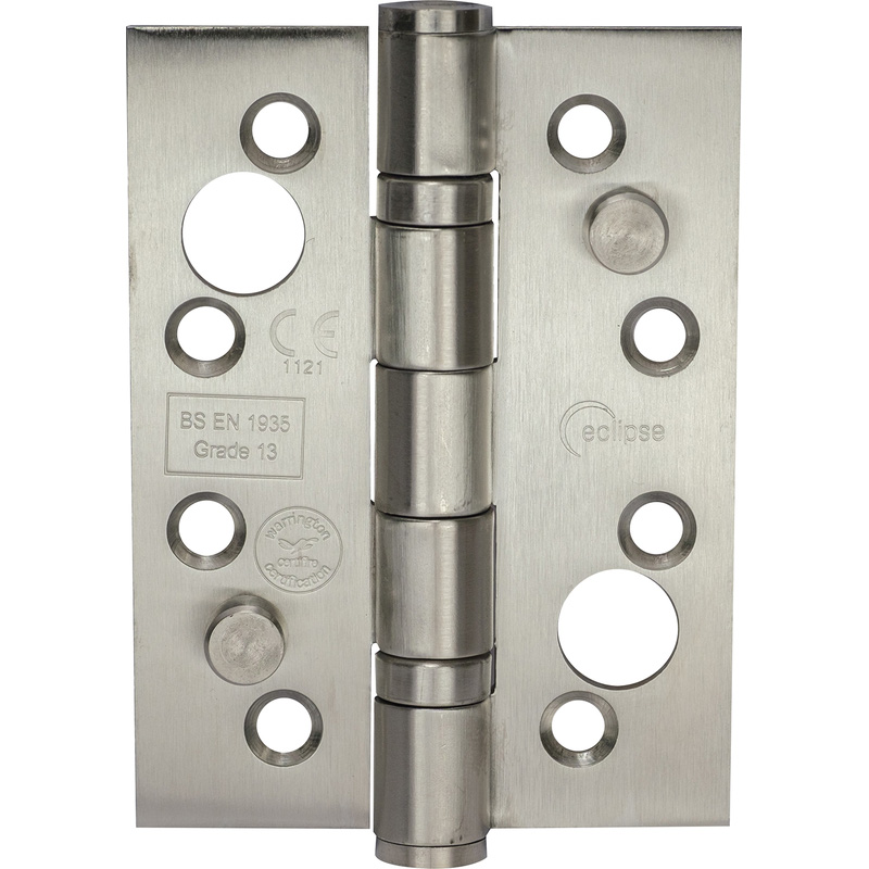 Grade 13 Ball Bearing Security Hinge Satin