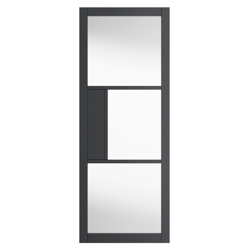 Cosmo Grey Clear Glass Internal Door 35 x 1981 x 686mm