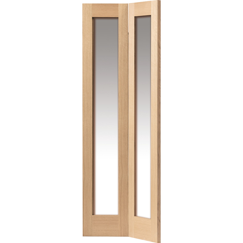 Fuji Oak Glazed Bi-fold Door Unfinished 35 x 1981 x 762mm