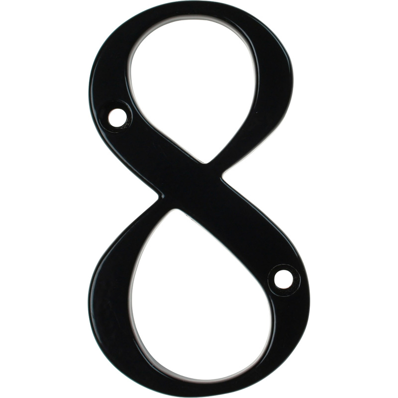 Fab & Fix Hardex Door Numeral Matt Black 8