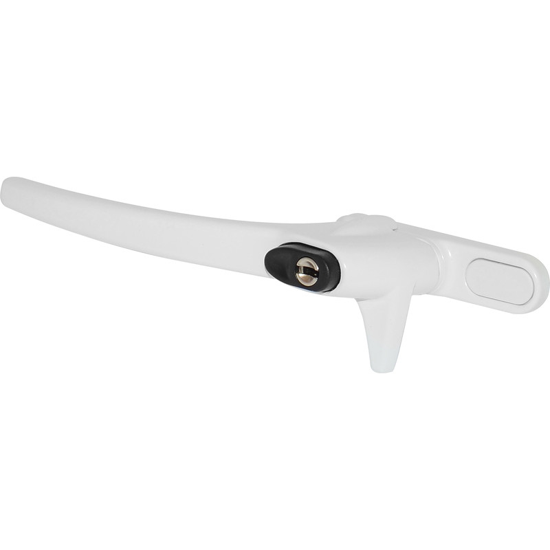 ERA PVCu/Timber Cockspur Locking Window Handle Left Hand White