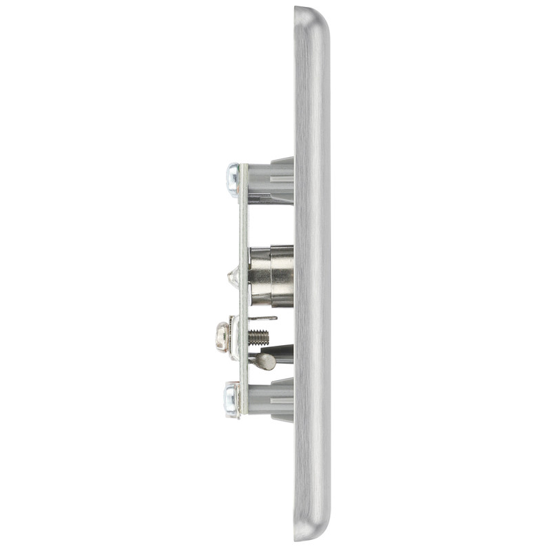 BG Brushed Steel TV / FM Connection