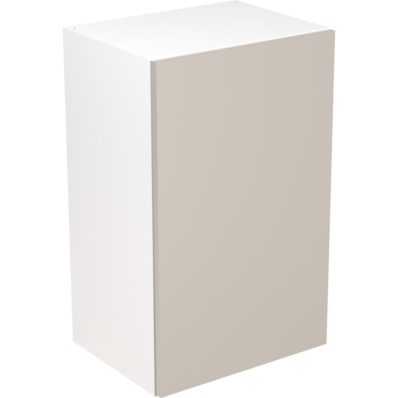 Kitchen Kit Flatpack Slab Kitchen Cabinet Wall Unit Super Gloss Light Grey 450mm