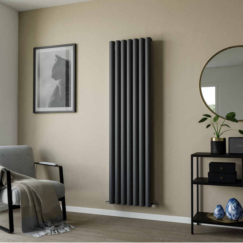 Ximax Amber Aluminium Designer Radiator 1800 x 485mm  4444Btu Anthracite