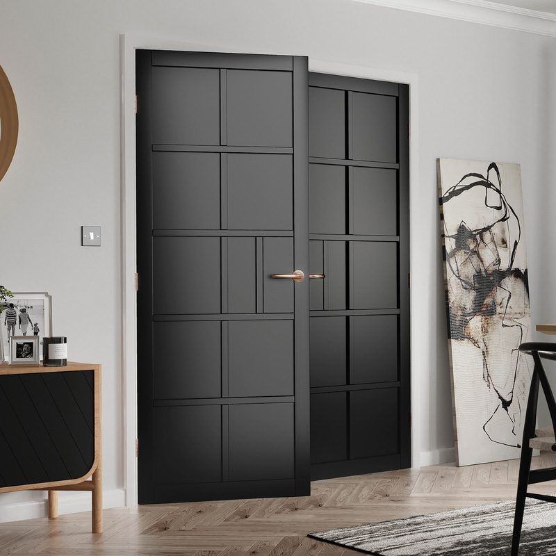 Plaza Black Internal Door 35 x 1981 x 838mm