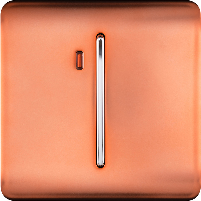 Trendiswitch Copper 45 Amp Switch with Neon 1 Gang