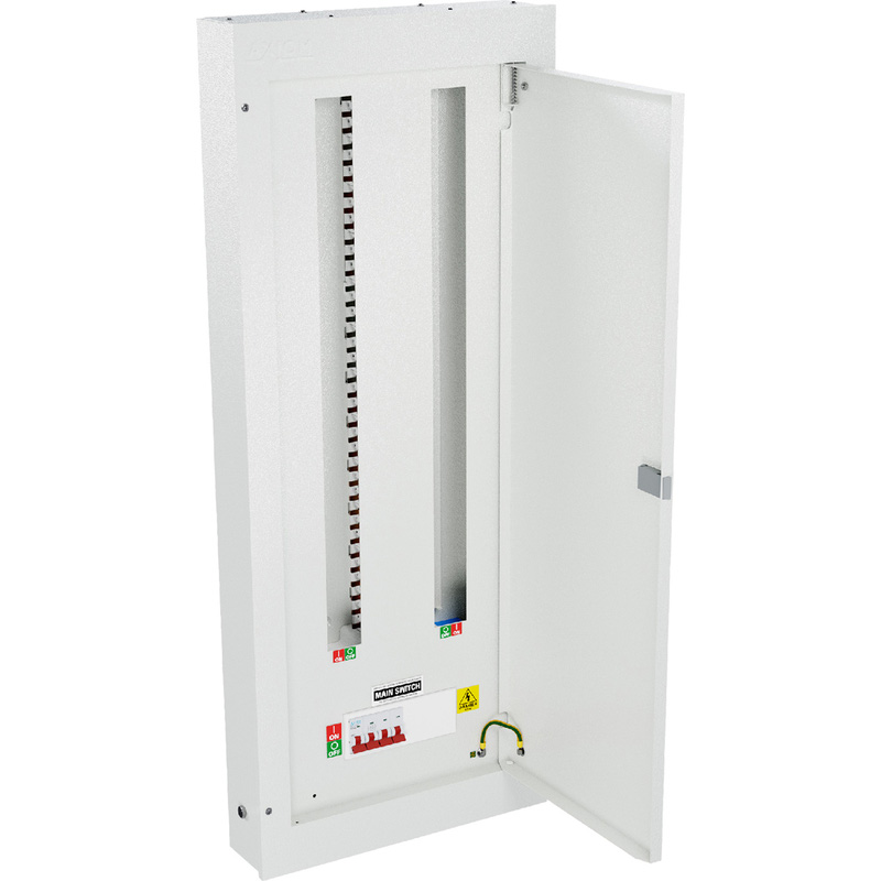 Axiom 3 Phase Distribution Board 24 Way with 125A 4P Isolator